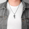 Fitness Bodybuilding Long Men Necklaces Pendants Chain Punk for Boyfriend Male Stainless Steel Jewelry Creativity Gift
