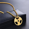 Fitness Dumbbell Piece Pendant Necklace Men's Necklace Metal Pendant Accessories Party Jewelry