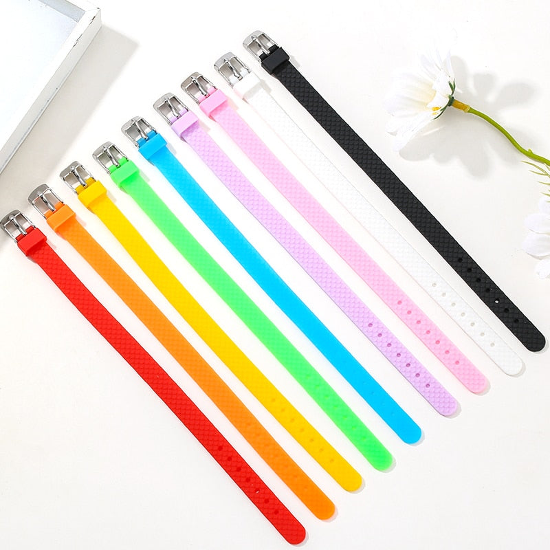 Fitness Silicone Rubber Elasticity Wristband Cuff Bracelet For Women Men Couples Sports Wrist Band Силиконовый браслет 2022 New