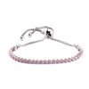 Fits European Jewelry Original 925 Sterling Silver Sparkling Strand Bracelet with Pink CZ Newest Fashion Bracelets for Women