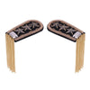 Five-pointed Star Tassel Epaulet Rhinestone Shoulder Board Costume Shoulder Badge Decor for Man Women