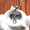 Flame Dragon Pendant Personality Punk Necklace Retro Stainless Steel Chain Necklace For Boys  Gothic Berserk