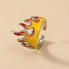 Flame Open Rings For Women Men Metal Gothic Fire Design Punk Ring 2023 Trend Aesthetics Party Jewelry Gift anillos mujer