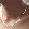 Flat Snake Bone Chain Ladies Necklace Simple Blade Short Clavicle Chain For Women Gift