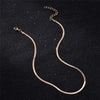 Flat Snake Bone Chain Ladies Necklace Simple Blade Short Clavicle Chain For Women Gift