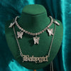 Flatfoosie  Multilayer Long Chains Necklace For Women Men Crystal Dragon Butterfly Pistol Letter Pendant Necklace Jewelry