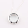 Float Locket Necklace Glass Float Charms Memory Locket Pendant Chain Necklace ZN94