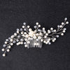 Floral Crystal Hair comb Wedding Hair jewelry Bridal Headpiece Bridesmaid Hair accessories women Handmade bride head piece