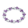 I&zuan 925 Sterling silver jewelry Natural Amethyst Bracelets for Women Purple Stone Bangles Fine Jewelry Accessories 0257