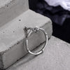 Flower Adjustable Rings For Women 925 Stamp Silver Color Aesthetic Wedding Bride Jewelry Accessories