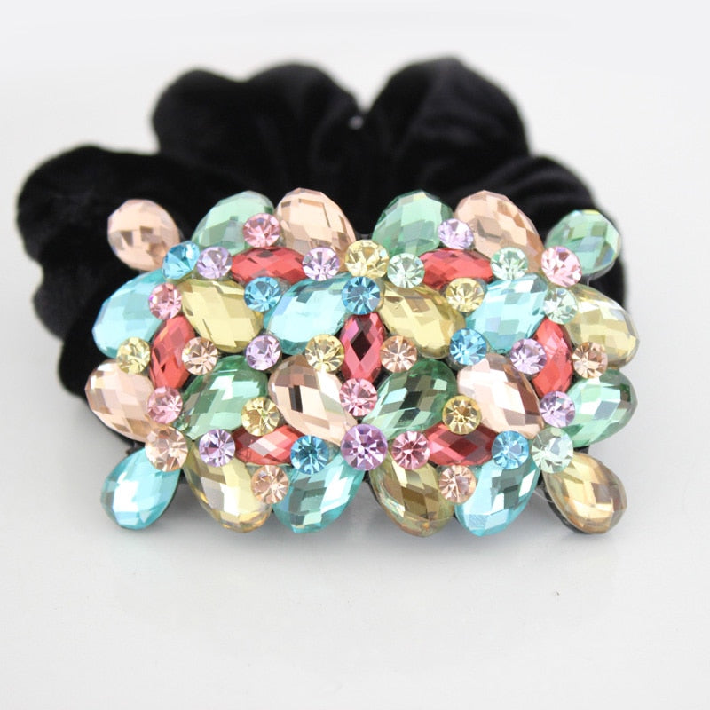 Flower Crystal Rhinestone 90s Hair Accessories Jewelry Ornament Tiara Rope online shop for Women Office Dance Weddding Party