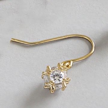 Flower Drop Earrings Fashion 925 Sterling Silver White CZ Zircon Earrings for Women Wedding Jewelry Gifts