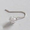 Flower Drop Earrings Fashion 925 Sterling Silver White CZ Zircon Earrings for Women Wedding Jewelry Gifts