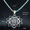 Flower of Life Stainless Steel Chain Necklace Women Silver Color Necklace Jewelry joyas de acero inoxidable para mujer N1120S02