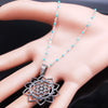 Flower of Life Stainless Steel Chain Necklace Women Silver Color Necklace Jewelry joyas de acero inoxidable para mujer N1120S02