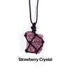 Fluorite Labradorite Natural Mineral Braid Net Pocket Pendant With Rope Reiki Healing Stone Raw Crystal Quartz Necklace 2021 New