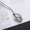 Fluorite Labradorite Natural Mineral Braid Net Pocket Pendant With Rope Reiki Healing Stone Raw Crystal Quartz Necklace 2021 New