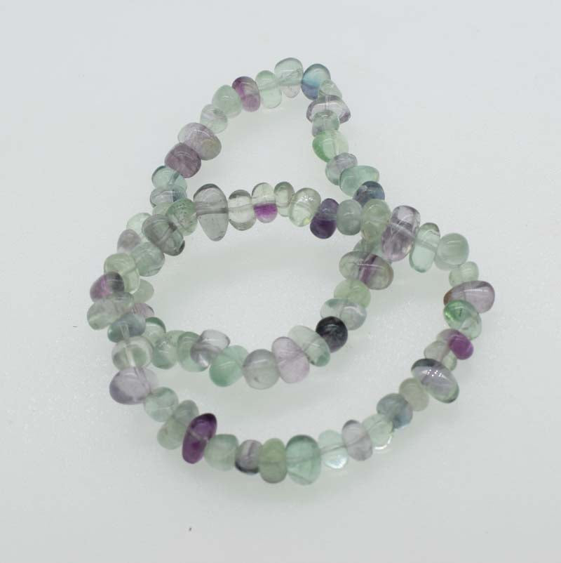 Fluorite baroque 8-10mm bracelet 7.5inch   beads nature