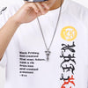 Fongten Bodybuilding Muscle Man Barbell Dumbbell Pendant Necklaces Stainless Steel Gym Fitness Necklace Men Jewelry