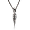 Fongten Gothic Hammer Skull Plug Pendant Necklace Men Stainless Steel Street Punk Necklaces Jewelry