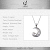 Fongten Islamic Charm Crescent Suspension Moon Pendant Necklace Stainless Steel Zircon Vintage Pendants Male Jewelry