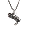 Fongten Shoe Dangle Charm Boots Pendant Stainless Steel Shoes Necklace Men Christmas Gift Jewelry