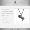 Fongten Shoe Dangle Charm Boots Pendant Stainless Steel Shoes Necklace Men Christmas Gift Jewelry