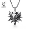 Fongten Vintage Animal Bullfighting Cattle Stainless Steel Long Link Chain Pendant Necklace Men Jewelry