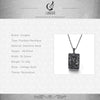 Fongten Vintage China Dragon Stainless Steel Hip Hop Chain Black Double Side Blessing Pendant Necklace Men Jewelry