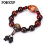 Hyperbole Men Big Bracelets Male Strand Wristband Red Agate Crystal Jewellery Anniversary Accessories Dzi Beads Spacer