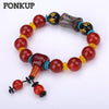 Hyperbole Men Bracelet Beads Red Agate Wristlet Irregular Original Geometric Jewelry Yellow Spacer Horseshoe Accessories