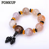 Men Bead Bracelets Natural Agate Bangle Braided Vintage Male Party Jewellery Round Fashion Beaded Hand Chain Charm Chakra