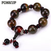 Natural Crystal Bracelets Agate Gemstone Jewelry Ethnic Men Beaded Wristband Anniversary Accessories Round Ornaments Gift