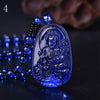 Natural Stone Necklace Kyanite Pendant Buddhist Jewellery Bead Chain Female Accessories Power Trendy Temperament Bijoux