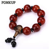 Red Agate Bracelets Hyperbole Men Big Bangle Natural Stone Wristband Ruby Beaded Accessories Black Spacer Anime Pendant