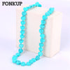 Turquoise Necklace Crystal Power Gemstone Ornament Clavicular Chains Women Vintage Accessories Droplet Type Lanyard Stars
