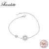 925 Sterling Silver Cultured Pearl Petal Flowers Bangle Bracelets For Women Bride Party jewelry Gift ZK30
