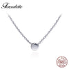 Tiny Dot Necklace 925 Sterling Silver Floating Disc Circle Pendant Minimalist Necklace woman jewelry   ZK30