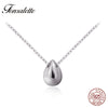 Tiny Teardrop Pendant Necklace 925 Sterling Silver Delicate Minimalist Layering Necklace woman jewelry   ZK30