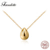 Tiny Teardrop Pendant Necklace 925 Sterling Silver Delicate Minimalist Layering Necklace woman jewelry   ZK30
