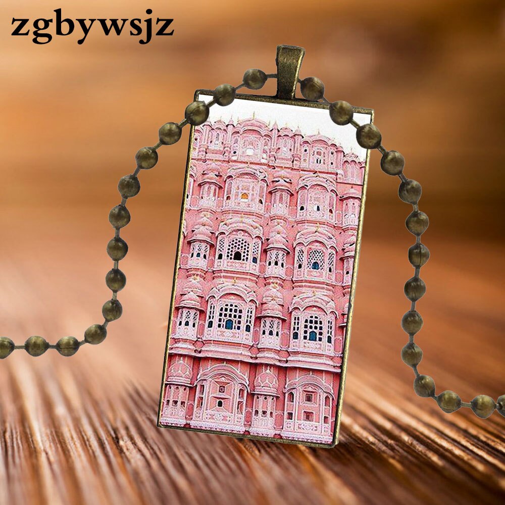 For Girls The Grand Budapest Hotel Design Vintage Glass Women Rectangle Necklace Pendants
