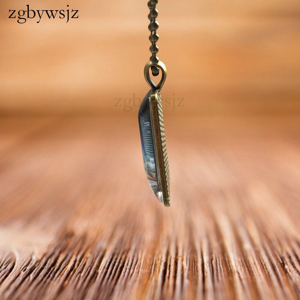 For Girls The Grand Budapest Hotel Design Vintage Glass Women Rectangle Necklace Pendants