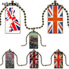 For Unisex Party Gift Brand Steel Color Jewelry Statement Necklace Glass Necklaces Pendants British London Map Flag