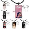 For Women Girls Celebrity Finn Wolfhard Lovely Excellent Glass Pendant Necklace Handmade Half Pendant Rectangle Necklace