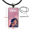 For Women Girls Celebrity Finn Wolfhard Lovely Excellent Glass Pendant Necklace Handmade Half Pendant Rectangle Necklace