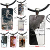 For Women Men Fast And Furious Necklace Long Chain With Rectangle Necklace Jewelry
