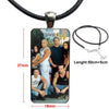 For Women Men Fast And Furious Necklace Long Chain With Rectangle Necklace Jewelry