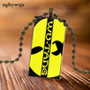 For Women Party Gift Brand Steel Color Jewelry Statement Necklace Glass Necklaces Pendants Wu Tang Clan Logo