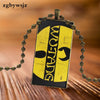 For Women Party Gift Brand Steel Color Jewelry Statement Necklace Glass Necklaces Pendants Wu Tang Clan Logo