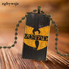 For Women Party Gift Brand Steel Color Jewelry Statement Necklace Glass Necklaces Pendants Wu Tang Clan Logo